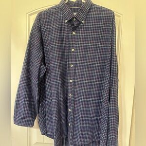 Men's Peter Millar Blue Checkered Shirt